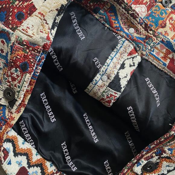 Valabasas Mens Picasso LT Multi Abstract Tapestry Cropped Fit Jacket Size Small - Picture 4 of 7